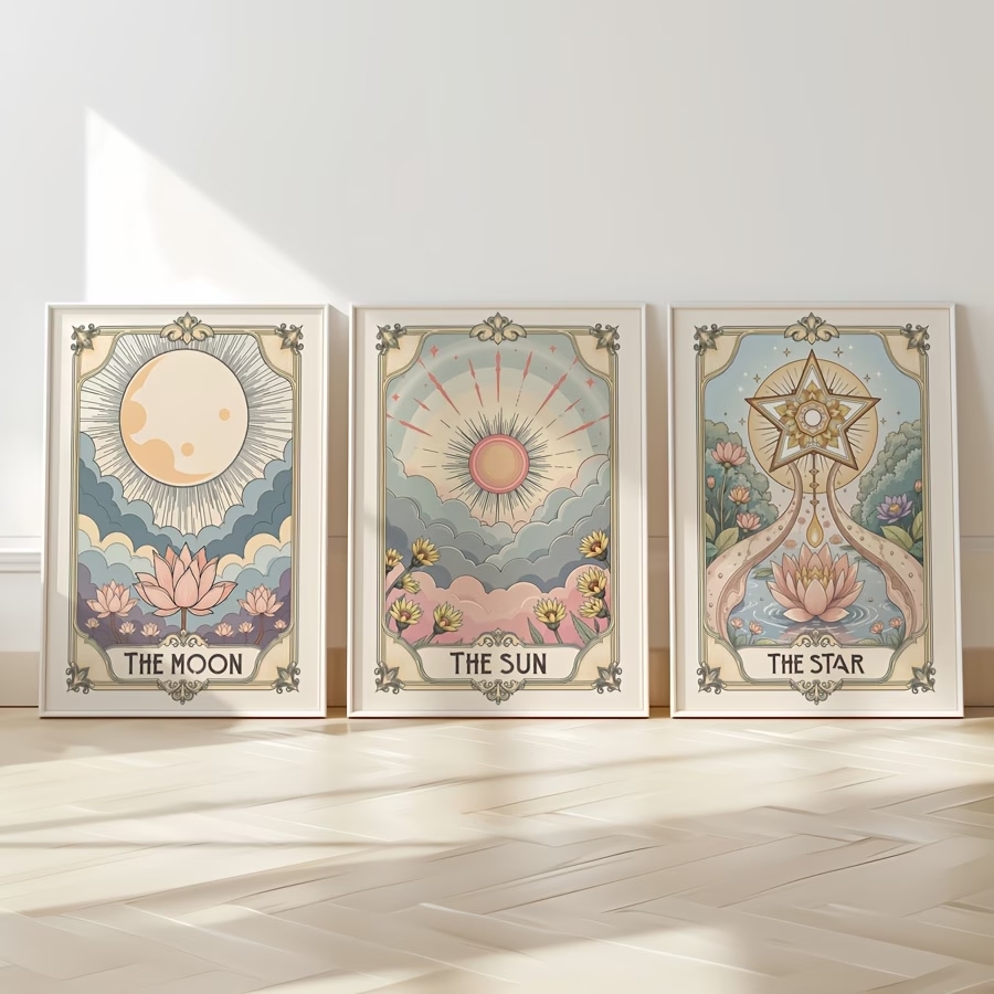 Home Decor Foto - โมเดิร์นโบโฮ ทาโรต์ ซัน แอนด์ มูน วอลล์