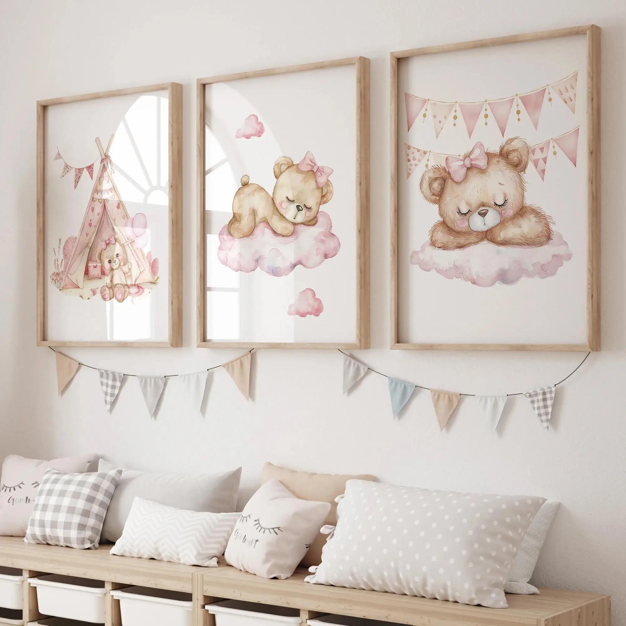 Home Decor Foto - สีชมพู Dream Bear Carousel เต็นท์ Swing