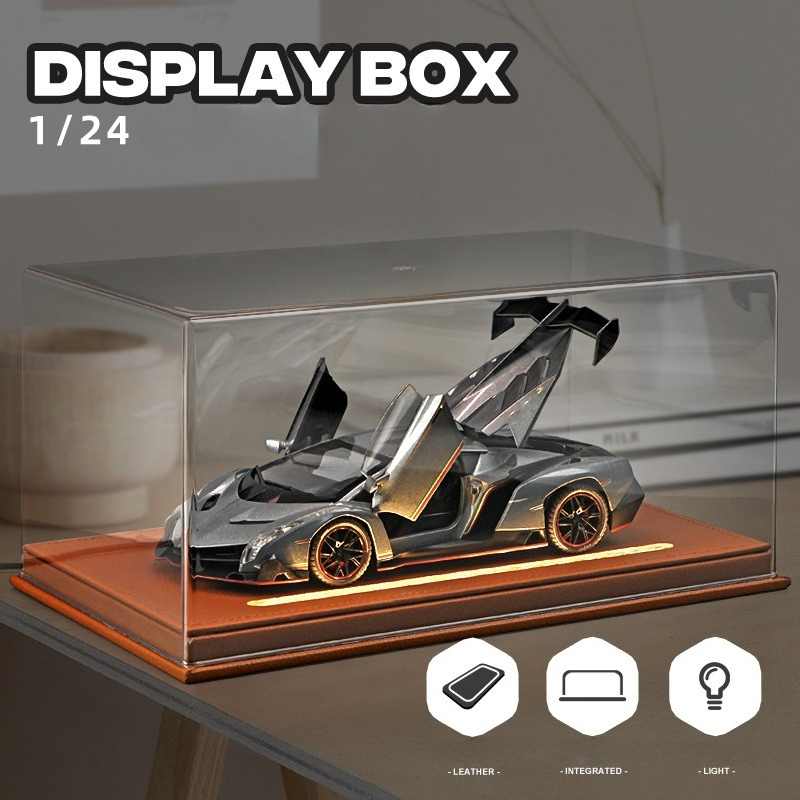 Home Decor Accessories - อะคริลิคกล่องสําหรับ 1:24 รถจําลองรถคอลเลกชันเครื่องประดับป้องกันฝุ่นกล่อง Home Decor