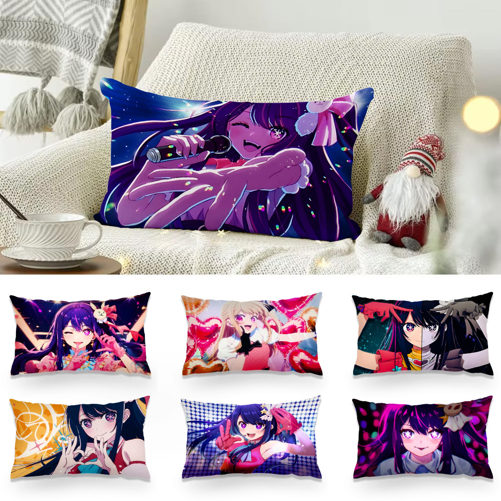 Home Decor Ai - การพิมพ์สองด้านหมอนสี่เหลี่ยมผืนผ้าอะนิเมะน่ารัก Ai H-HoshinoS กรณีข้างเตียงปลอกหมอนโซฟาเบาะรองนั่งตกแต่งบ้าน