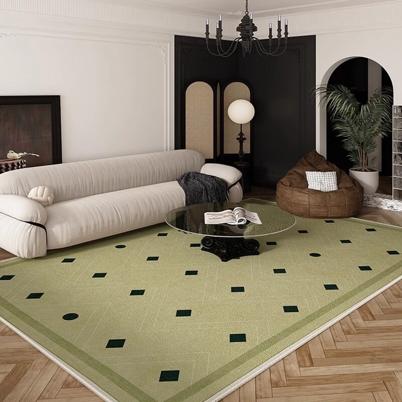 Home Decor Ig - พรมห้องนั่งเล่นลายเพชรคลาสสิก พรมปูพื้นขนาดใหญ่ โต๊ะกาแฟ พรมขนฟู พรมวินเทจ พรมห้องนอนสุดหรู