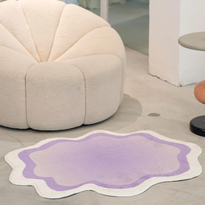 Home Decor Ig - น่ารักพรมGradientแฟชั่นIGห้องนั่งเล่นพรมตกแต่งไม่สม่ําเสมอสาวห้องนอนCloakroom Fluffy Soft Anti-Slipประตูชั้น
