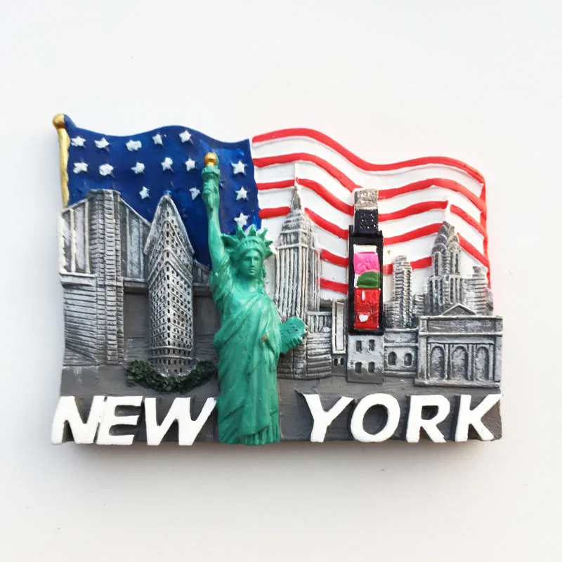 Home Decor New York - อเมริกา New York เดินทางของที่ระลึกแม่เหล็กตู้เย็น USA Tourist
