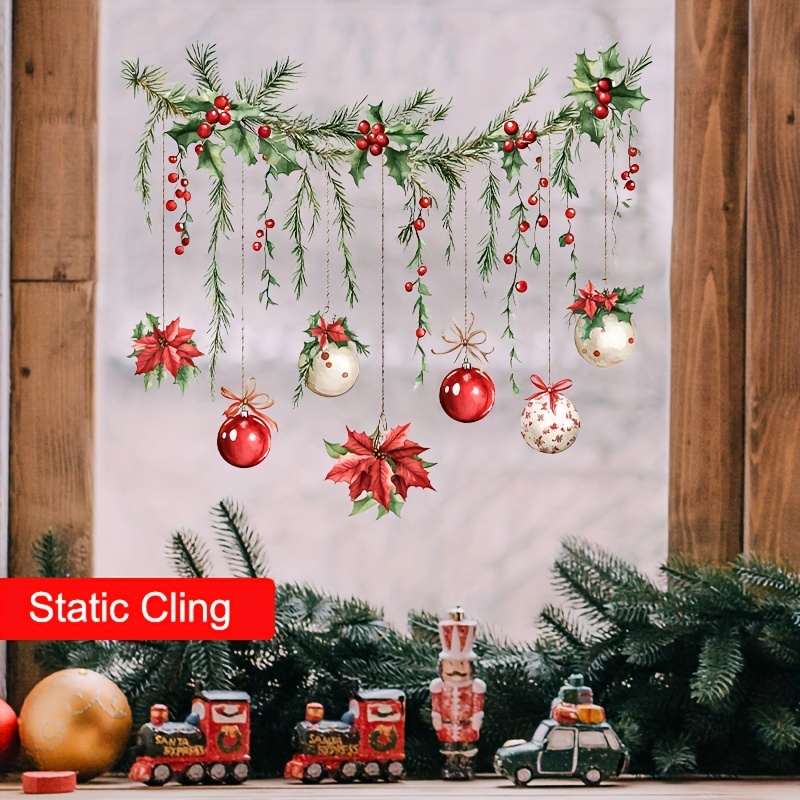 Home Decor Xmas Gifts - สติกเกอร์ติดหน้าต่างคริสต์มาส สติกเกอร์ตกแต่งบ้านลายสุขสันต์วันคริสต์มาส ของประดับตกแต่งคริสต์มาส ของขวัญปีใหม่ 2026