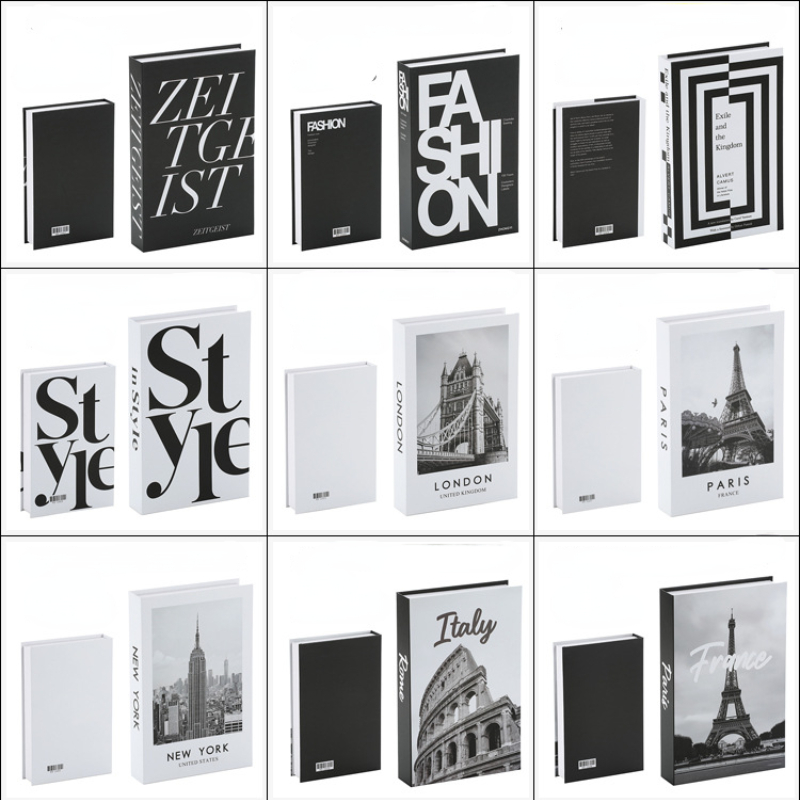 Home Decor Catalog - ใหม่แฟชั่นหนังสือปลอมสําหรับตกแต่งหนังสือจําลองเดสก์ท็อปเครื่องประดับกาแฟตารางหนังสือ Villa Hotle Home Decor ยิง