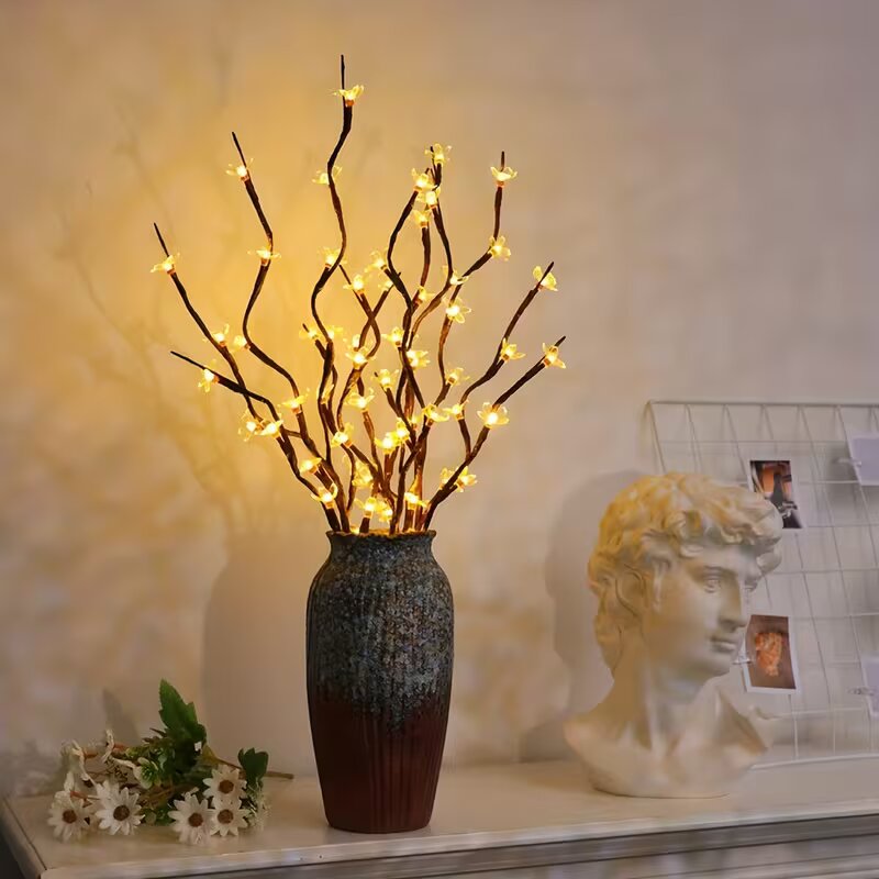 Home Decor Vase - ไฟต้นซากุระ 20 LED 1/2 ชิ้น สำหรับตกแต่งบ้านทั้งภายในและภายนอกอาคาร