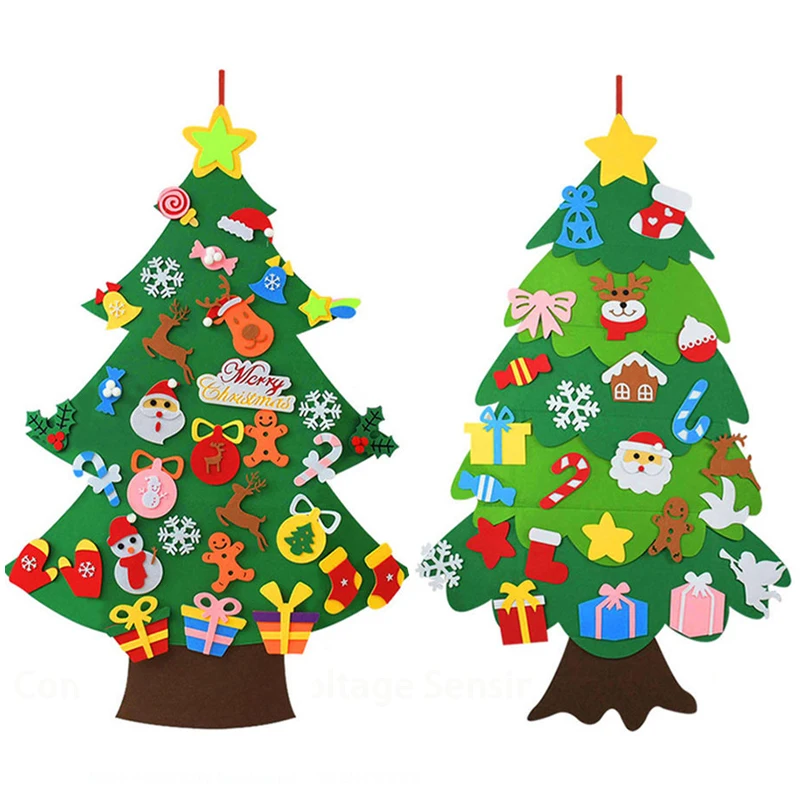 Home Decor Xmas Gifts - เด็ก DIY Felt Christmas Tree ตกแต่งคริสต์มาสสำหรับ