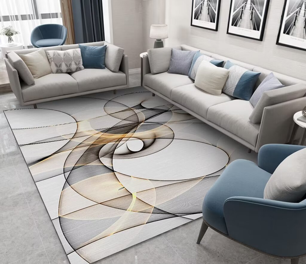 พรมนอร์ดิกในห้องนั่งเล่นทันสมั - Home Decor Ig บทวิจารณ์และราคา