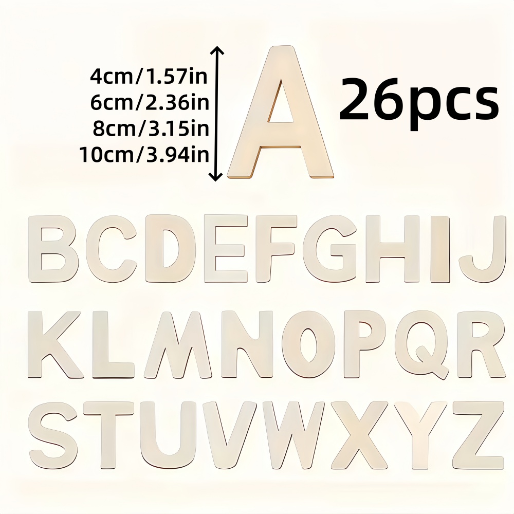 ตัวอักษรไม้แบบออกแบบได้ 26 ชิ้ - Wooden Letter Sign บทวิจารณ์และราคา