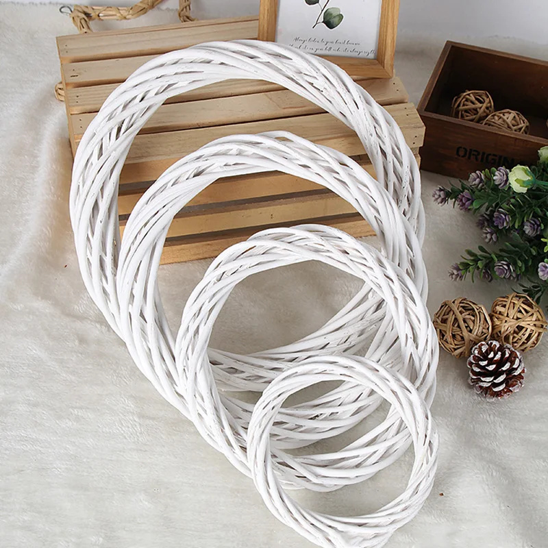 พวงหรีดหวายสีขาว15-30ซม. ตกแต่ - Home Decor Xmas Gifts บทวิจารณ์และราคา