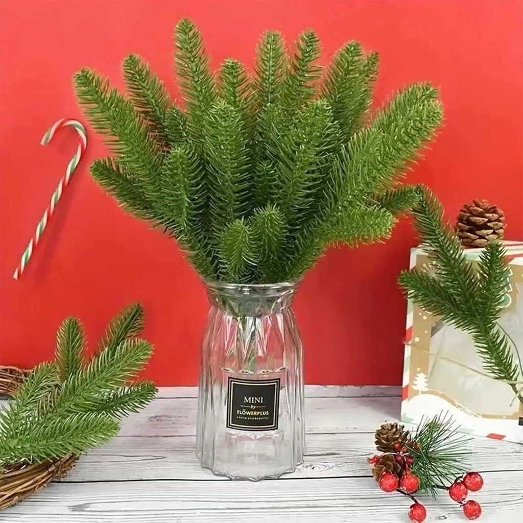 กิ่งสนประดิษฐ์สีเขียว 20 ชิ้น  - Home Decor Xmas Gifts บทวิจารณ์และราคา
