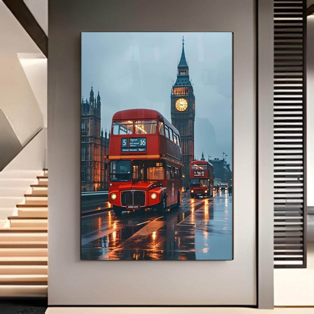 ฉากการเดินทาง ลอนดอน รถบัสสีแด - Home Decor London บทวิจารณ์และราคา