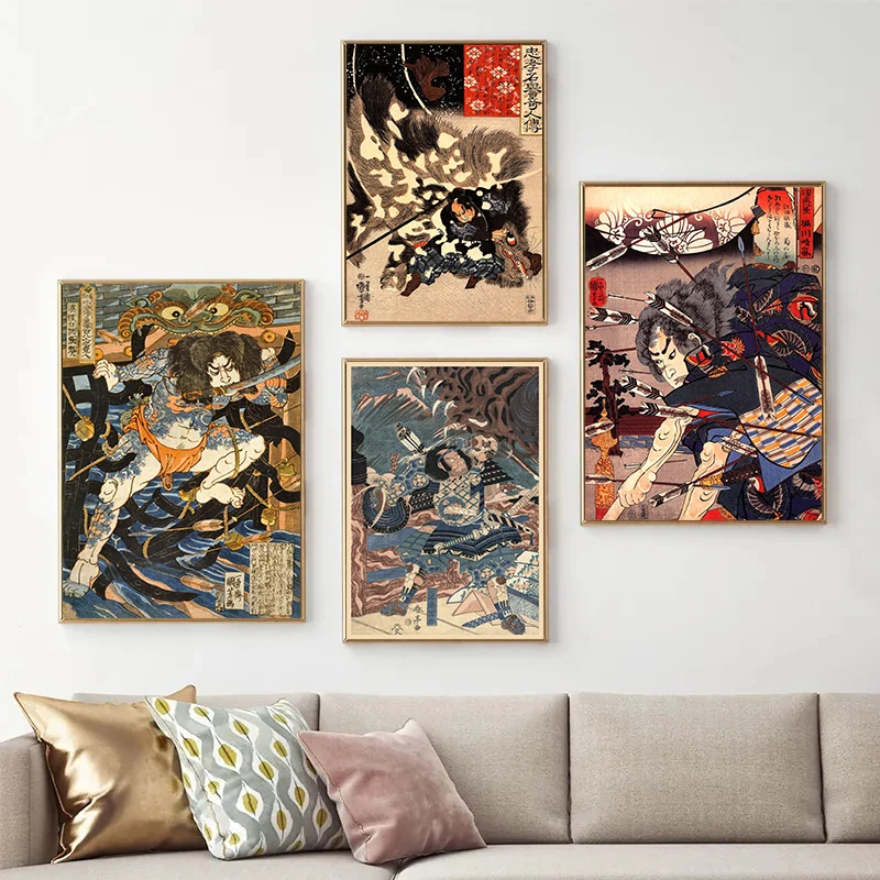 ภาพวาดบนผืนผ้าใบสไตล์เรโทร ญี่ - Home Decor Japanese บทวิจารณ์และราคา