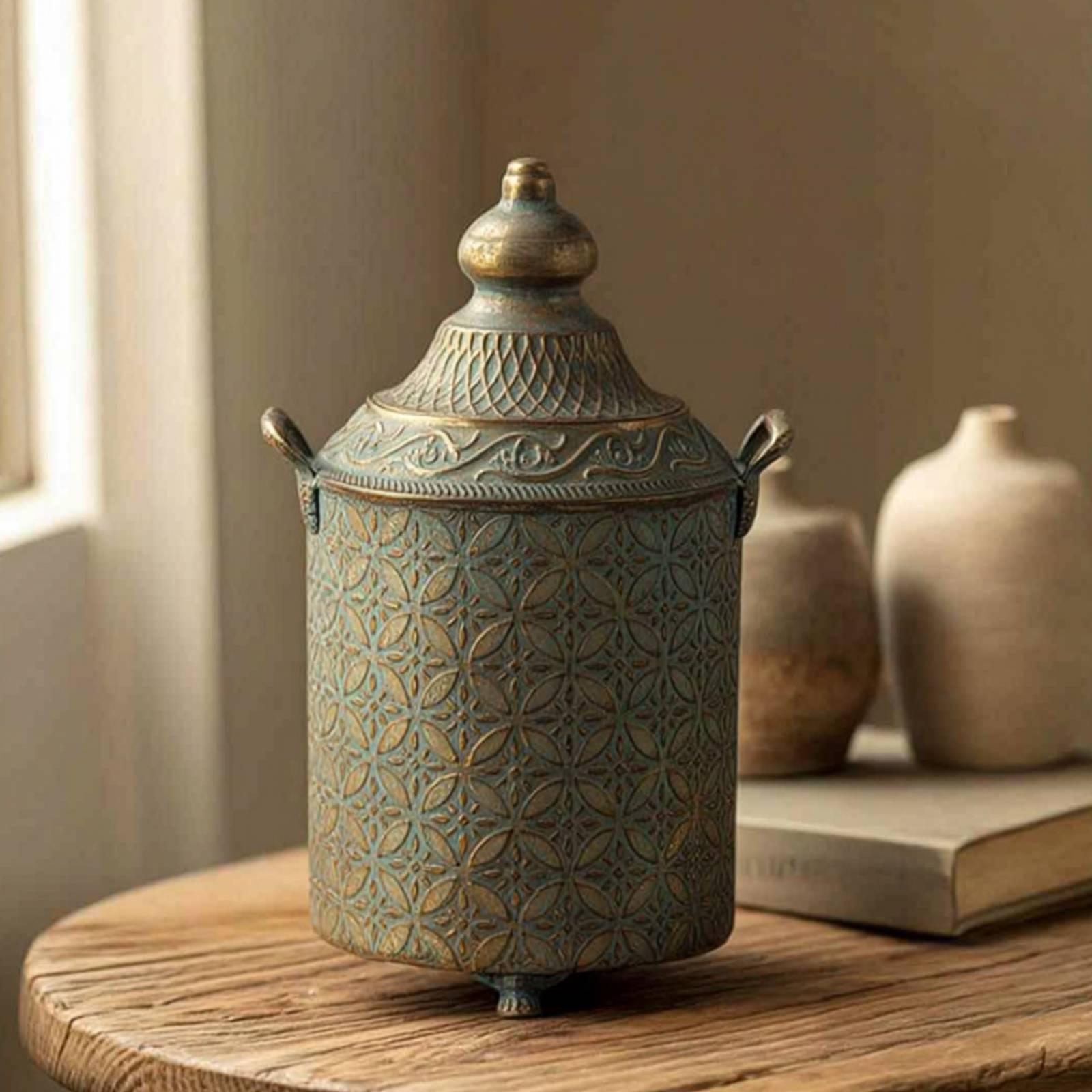 แจกันโลหะตกแต่งผิวพาทิน่า ขนาด - Home Decor Vase บทวิจารณ์และราคา