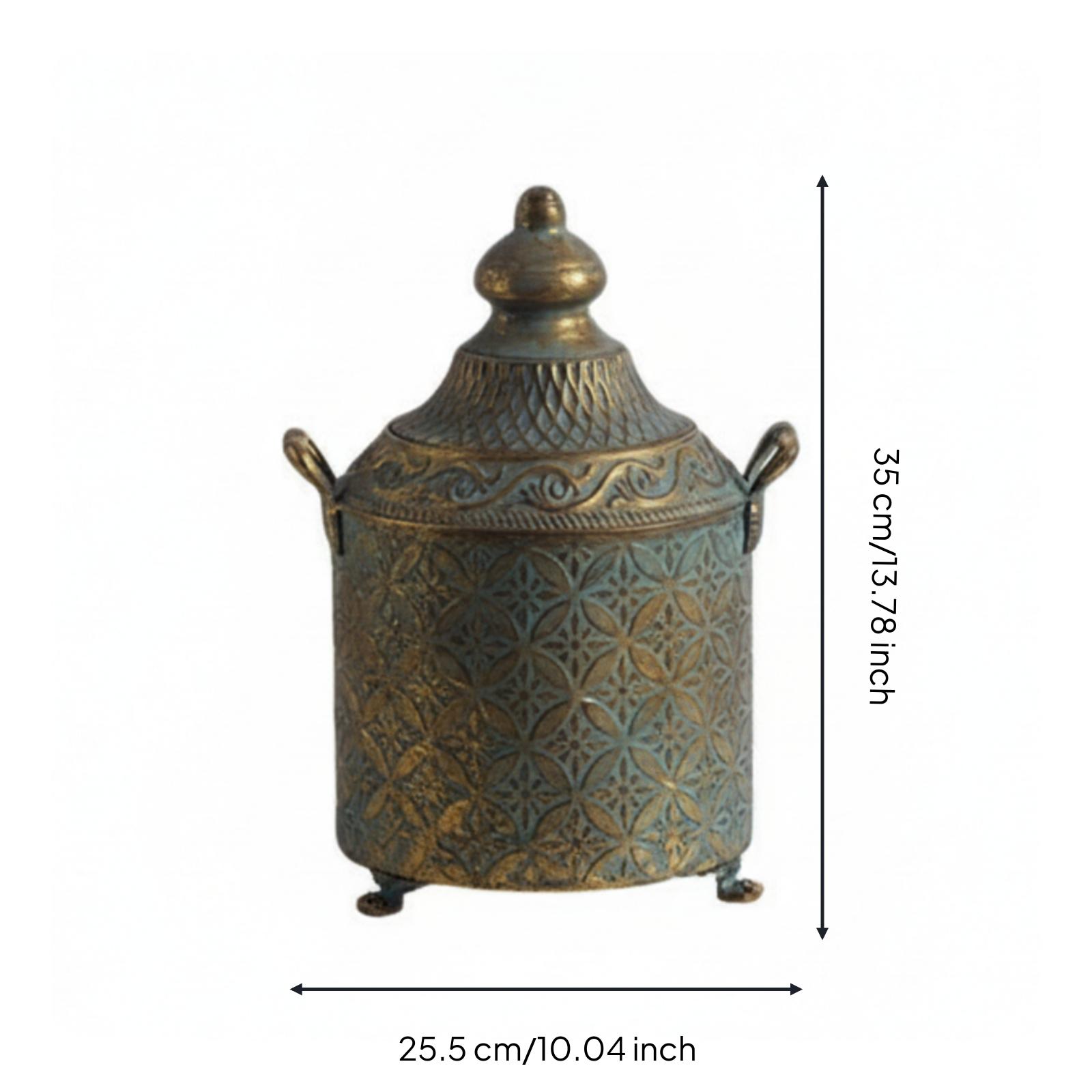 แจกันโลหะตกแต่งผิวพาทิน่า ขนาด - Home Decor Vase บทวิจารณ์และราคา