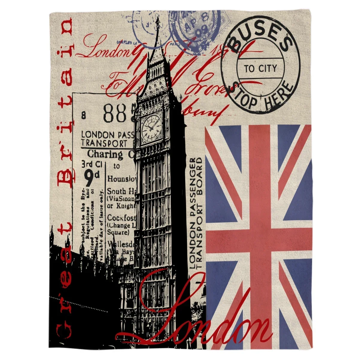 ลอนดอน เกรทบริเตน บิ๊กเบน ผ้าห - Home Decor London บทวิจารณ์และราคา
