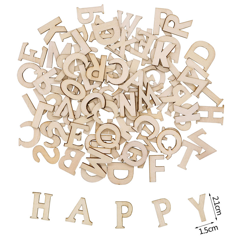 100 ชิ้นไม้ตัวอักษรภาษาอังกฤษต - Wooden Letter Sign บทวิจารณ์และราคา