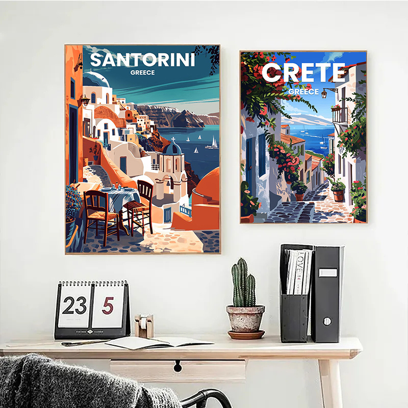 Modern Travel เมือง Santorini  - Home Decor London บทวิจารณ์และราคา