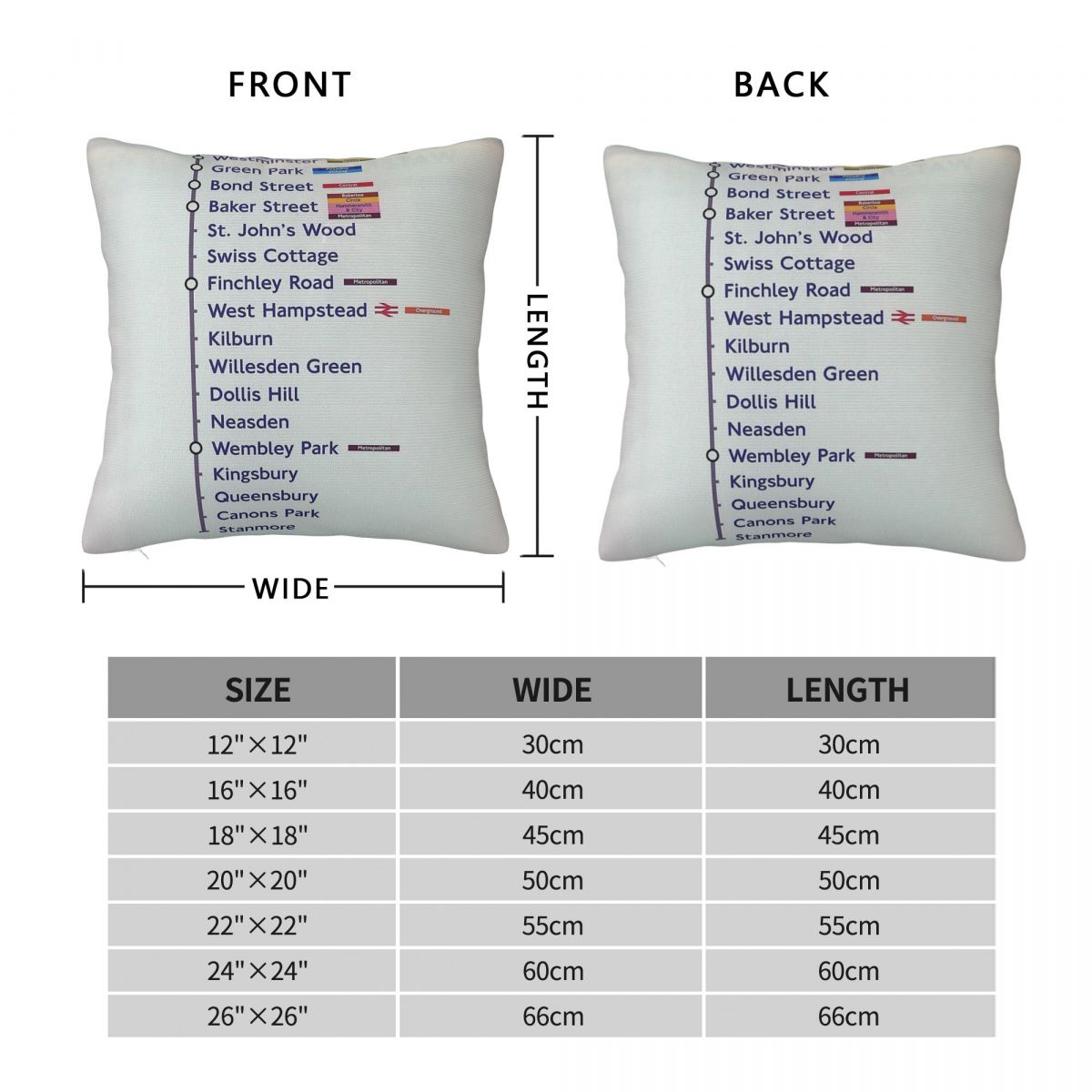 ปลอกหมอนอิงลายพิมพ์ London Jub - Home Decor London บทวิจารณ์และราคา