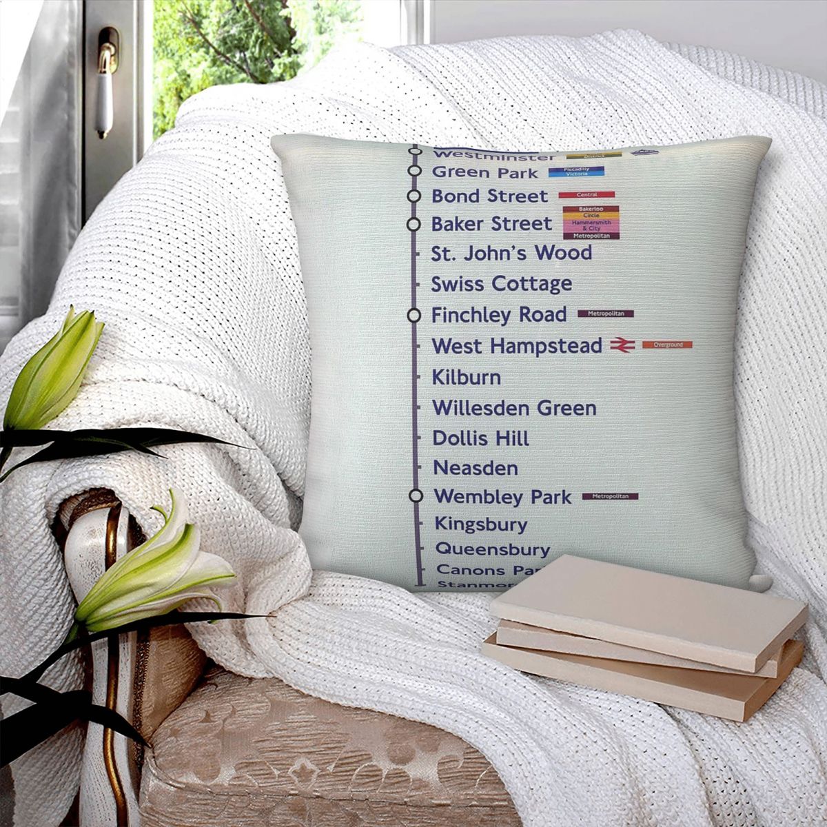 ปลอกหมอนอิงลายพิมพ์ London Jub - Home Decor London บทวิจารณ์และราคา
