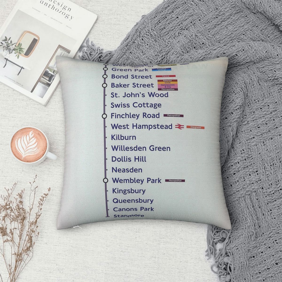 ปลอกหมอนอิงลายพิมพ์ London Jub - Home Decor London บทวิจารณ์และราคา
