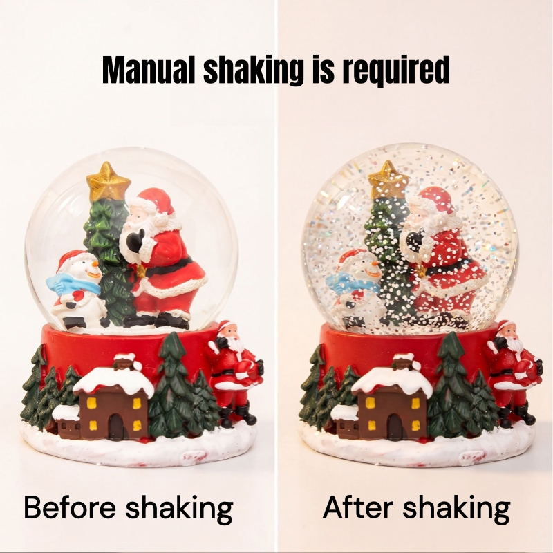 ลูกโลกหิมะซานตาคลอสแบบไม่มีแสง - Home Decor Xmas Gifts บทวิจารณ์และราคา