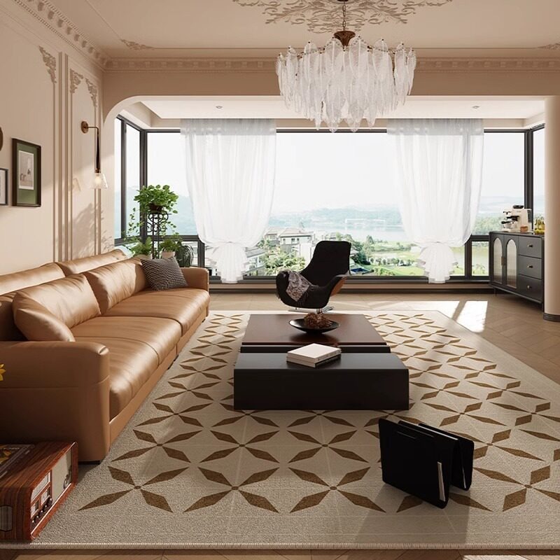 พรมห้องนั่งเล่นลายเพชรคลาสสิก  - Home Decor Ig บทวิจารณ์และราคา