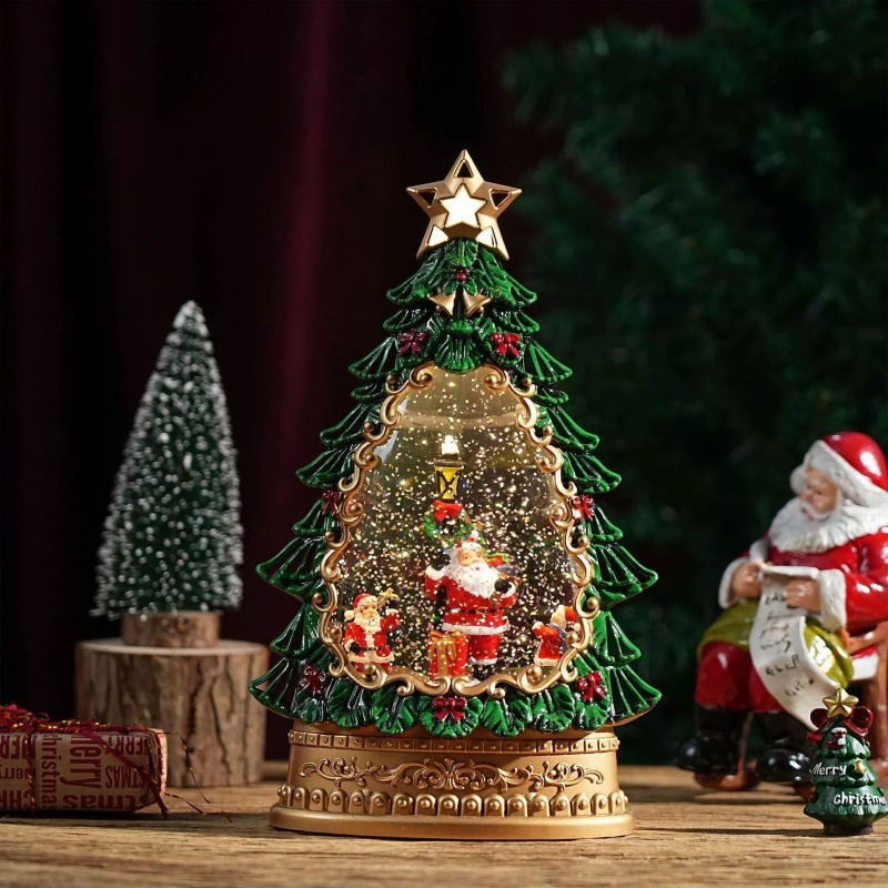 กล่องดนตรีลูกโลกหิมะ ตกแต่งต้น - Home Decor Xmas Gifts บทวิจารณ์และราคา