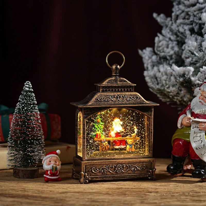 กล่องดนตรีลูกโลกหิมะ ตกแต่งต้น - Home Decor Xmas Gifts บทวิจารณ์และราคา
