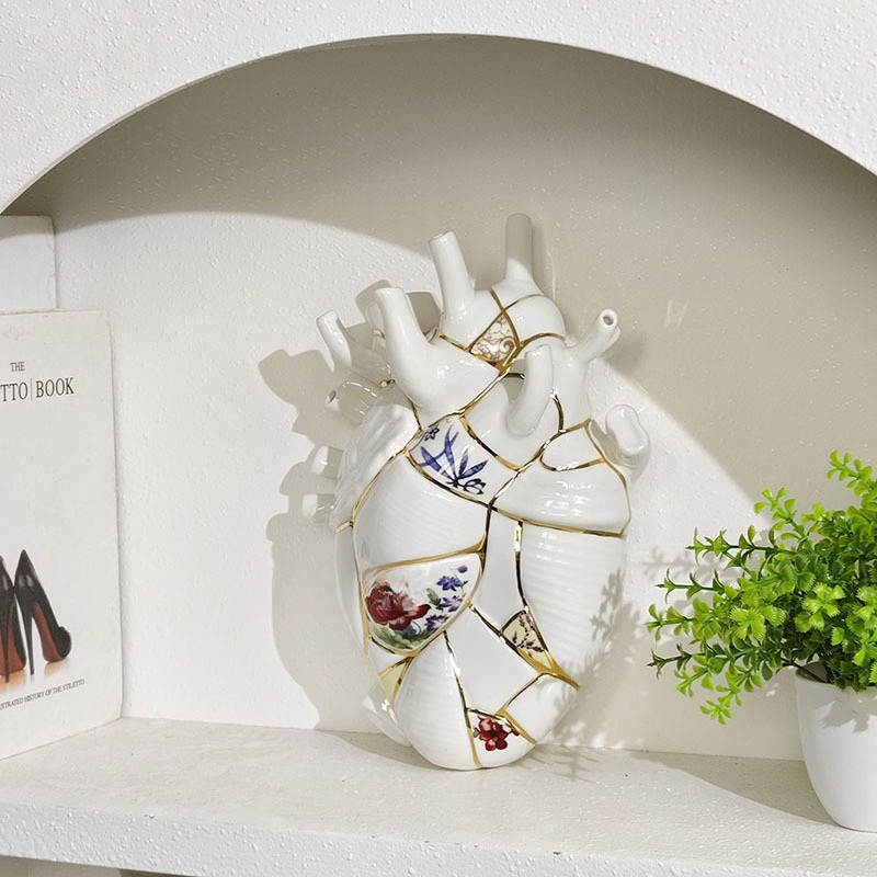 แจกันรูปหัวใจ ตู้ไวน์ห้องนั่งเ - Home Decor Vase บทวิจารณ์และราคา