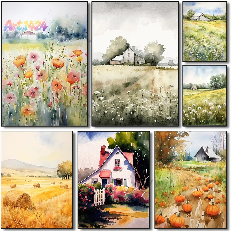 ภาพวาดสีน้ำสไตล์อิมเพรสชันนิสต - Home Decor Wall Pictures บทวิจารณ์และราคา