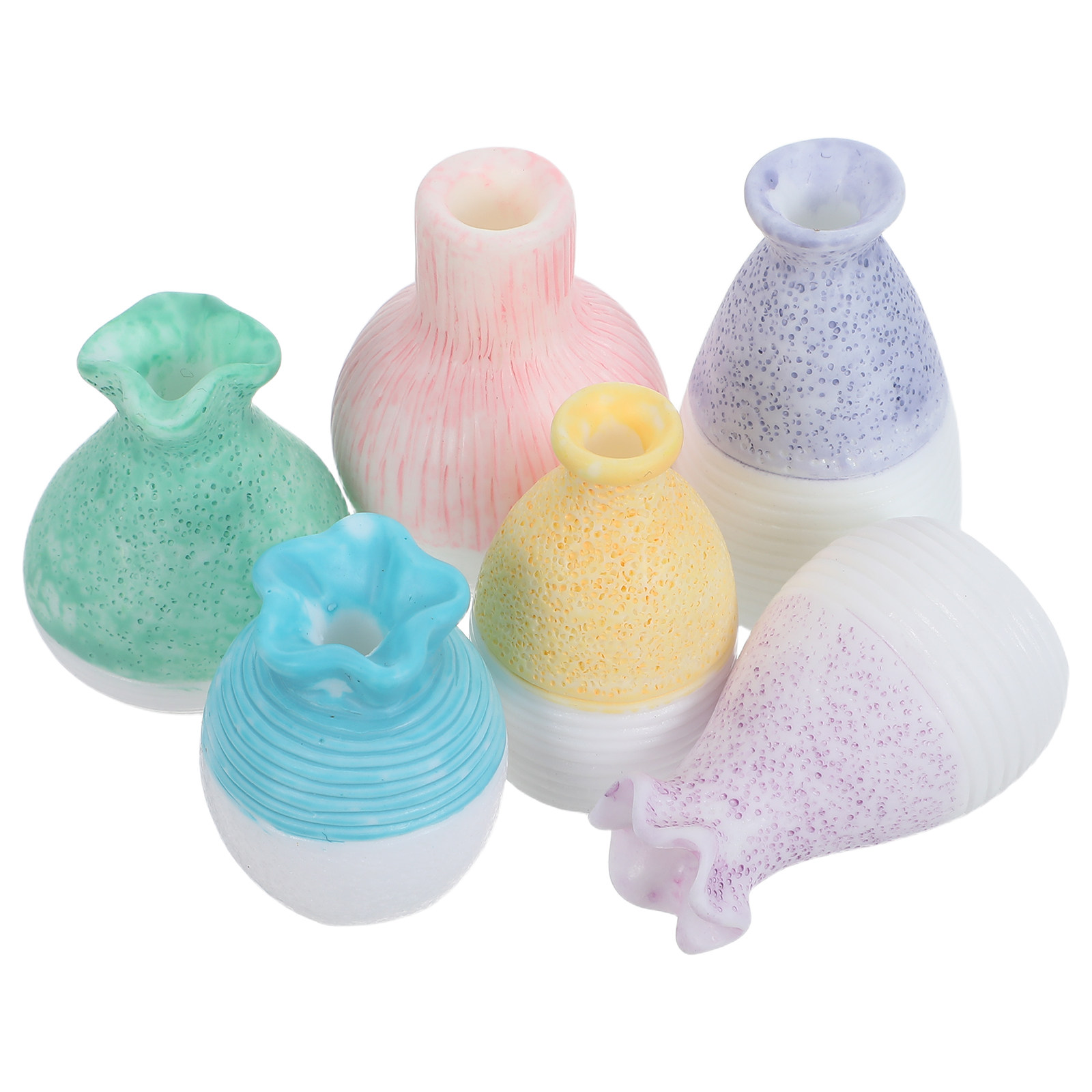 ชุดแจกันดอกไม้เรซินขนาดเล็ก 6  - Home Decor Vase บทวิจารณ์และราคา