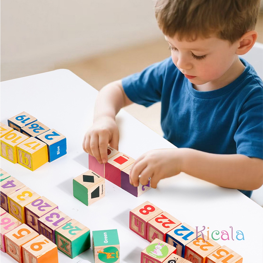 บล็อกตัวเลขไม้มอนเตสซอรี่ ของเ - Wooden Letter Sign บทวิจารณ์และราคา