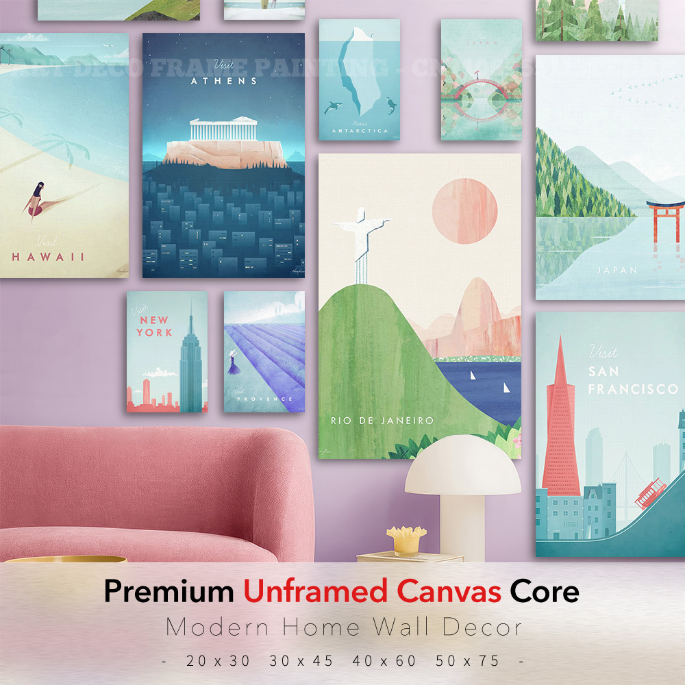 ภาพพิมพ์บนผ้าแคนวาสลายโปสเตอร์ - Home Decor New York บทวิจารณ์และราคา