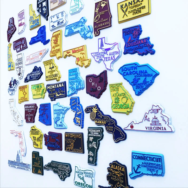 แม่เหล็กติดตู้เย็นรูปแผนที่สหร - Home Decor New York บทวิจารณ์และราคา
