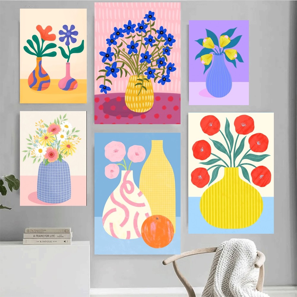 โปสเตอร์ศิลปะแจกันแบบนามธรรม ต - Home Decor Vase บทวิจารณ์และราคา