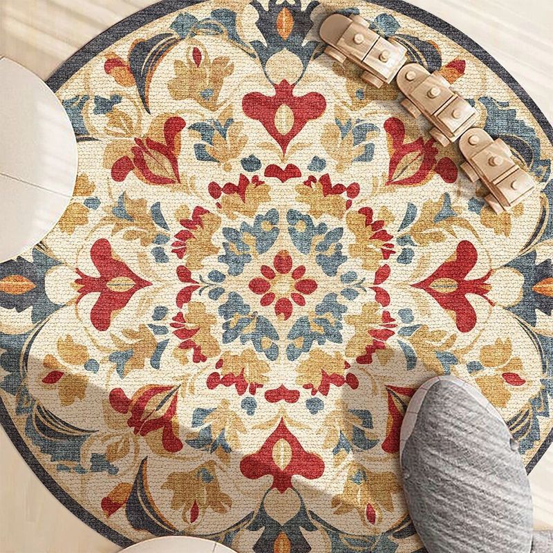สไตล์ชาติพันธุ์ Mandala รอบพรม - Home Decor Ig บทวิจารณ์และราคา