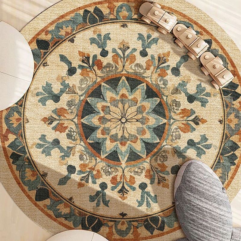 สไตล์ชาติพันธุ์ Mandala รอบพรม - Home Decor Ig บทวิจารณ์และราคา