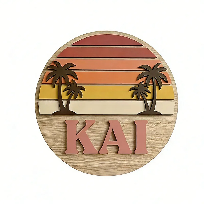 ป้ายไม้ติดผนังรูปต้นปาล์มพระอา - Wooden Letter Sign บทวิจารณ์และราคา