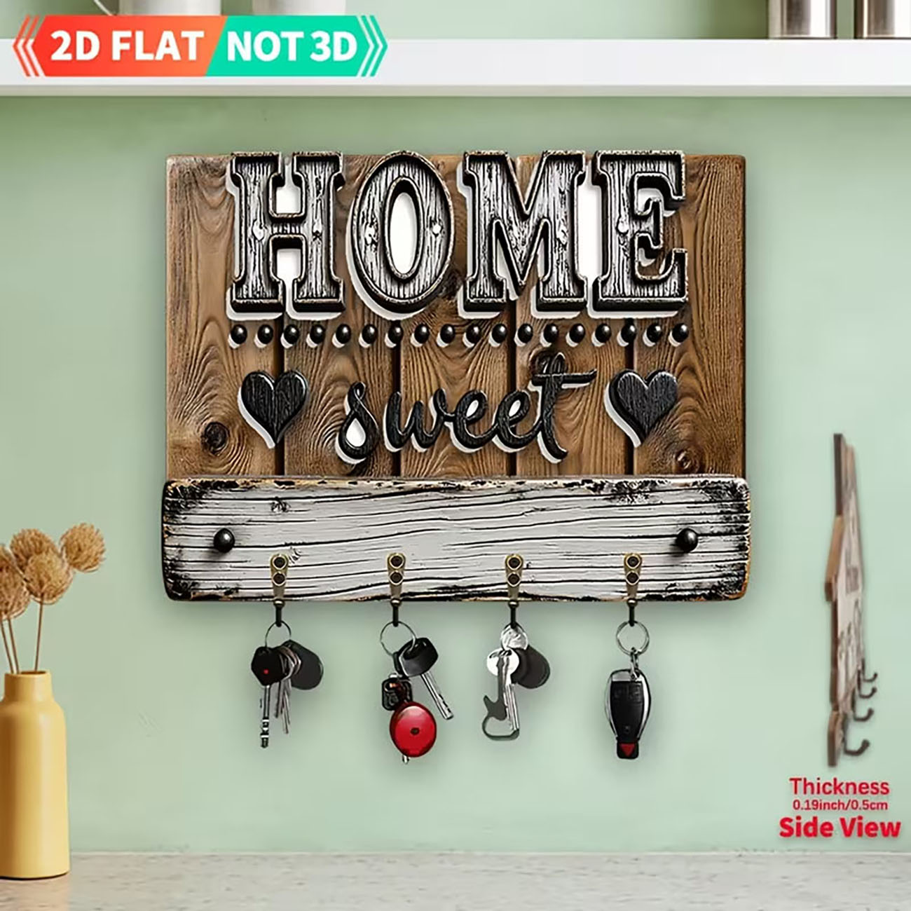 ที่แขวนกุญแจไม้แบบแบน 2 มิติ พ - Wooden Letter Sign บทวิจารณ์และราคา