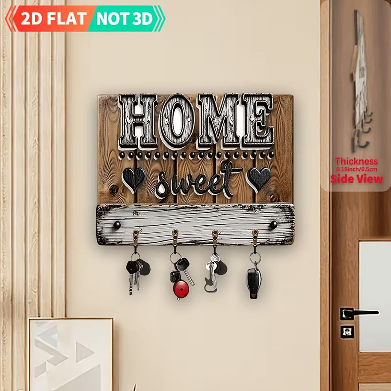 ที่แขวนกุญแจไม้แบบแบน 2 มิติ พ - Wooden Letter Sign บทวิจารณ์และราคา