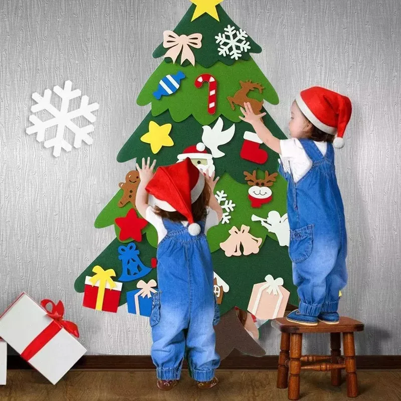 เด็ก DIY Felt Christmas Tree ต - Home Decor Xmas Gifts บทวิจารณ์และราคา