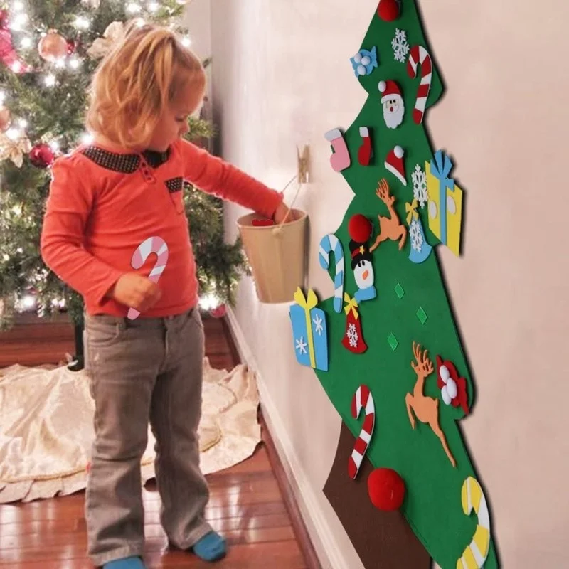 เด็ก DIY Felt Christmas Tree ต - Home Decor Xmas Gifts บทวิจารณ์และราคา