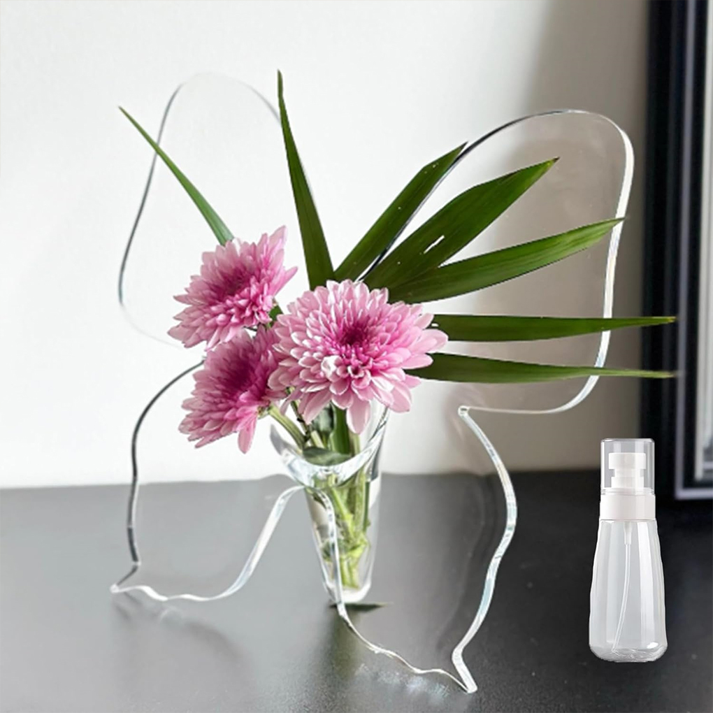 โปร่งใสผีเสื้ออะคริลิคแจกันดอก - Home Decor Vase บทวิจารณ์และราคา