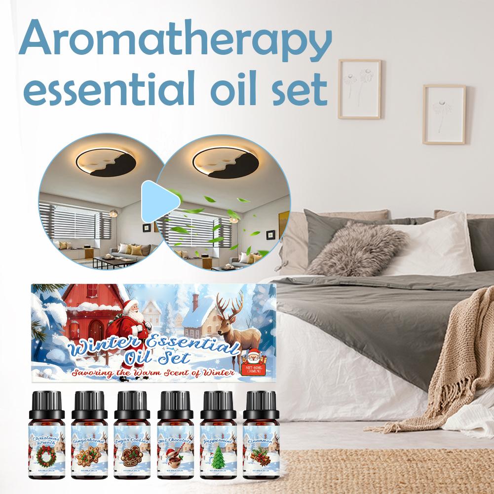 ชุดน้ำมันหอมระเหยฤดูหนาว 6 ชิ้ - Home Decor Xmas Gifts บทวิจารณ์และราคา