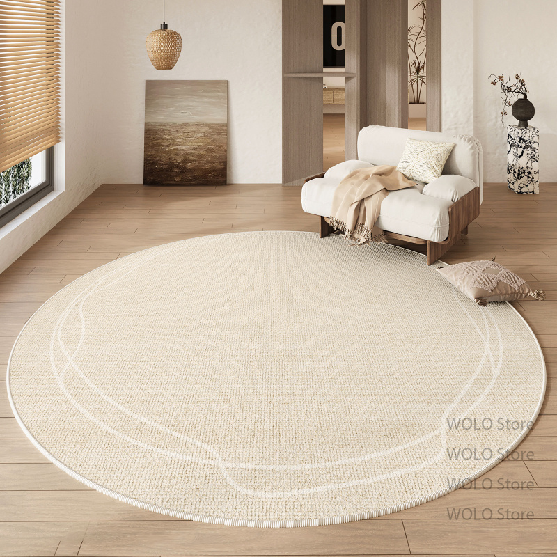 พรมทรงกลมสไตล์ครีมสำหรับห้องนั - Home Decor Ig บทวิจารณ์และราคา