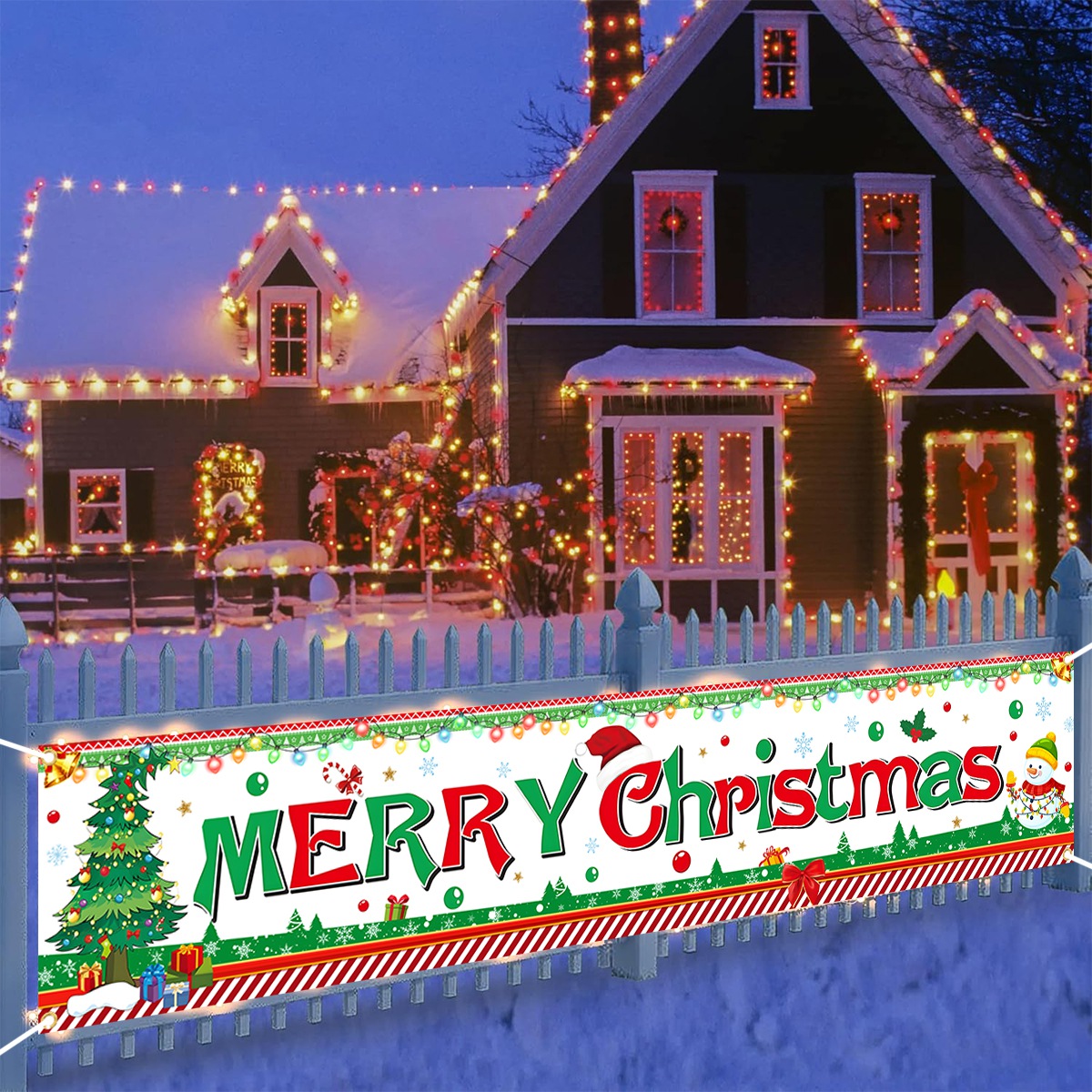 แบนเนอร์ต้นคริสต์มาส ของตกแต่ง - Home Decor Xmas Gifts บทวิจารณ์และราคา